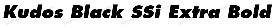Kudos Black SSi Extra Bold Italic字体转换